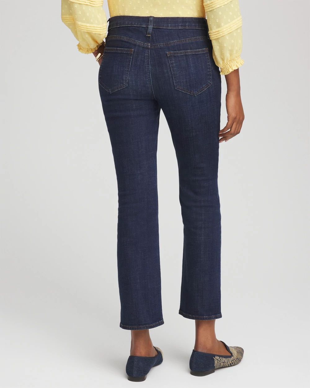 Petite Girlfriend Cropped Flared Jeans