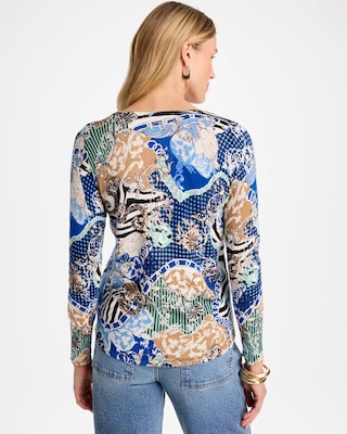 Ella Status Print Long-Sleeve Pullover click to view larger image.
