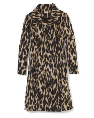Plush Animal-Print Jacket