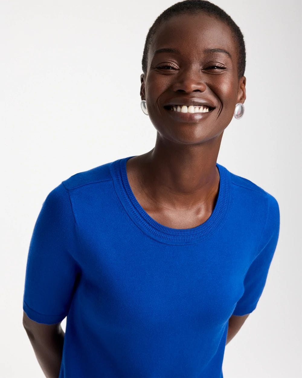 Ella Short-Sleeve Sweater click to view larger image.