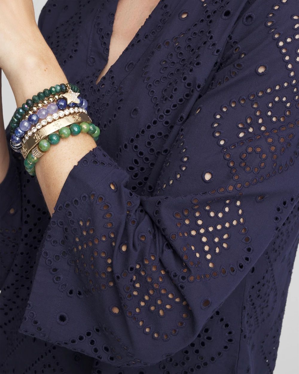 Poplin Deep V-Neck Tunic
