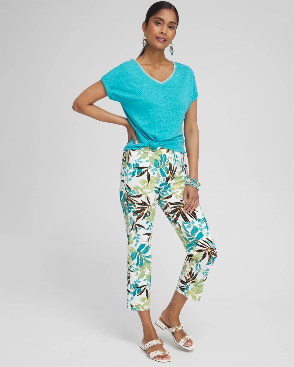 Linen Sweater Trim Tee