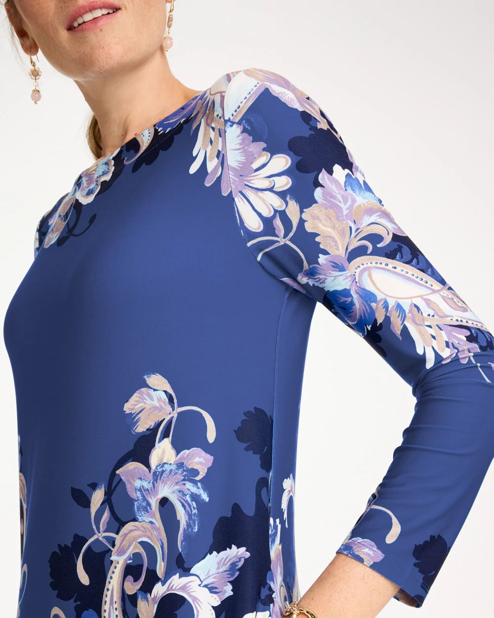 Jersey Knit Baroque Shift Dress click to view larger image.