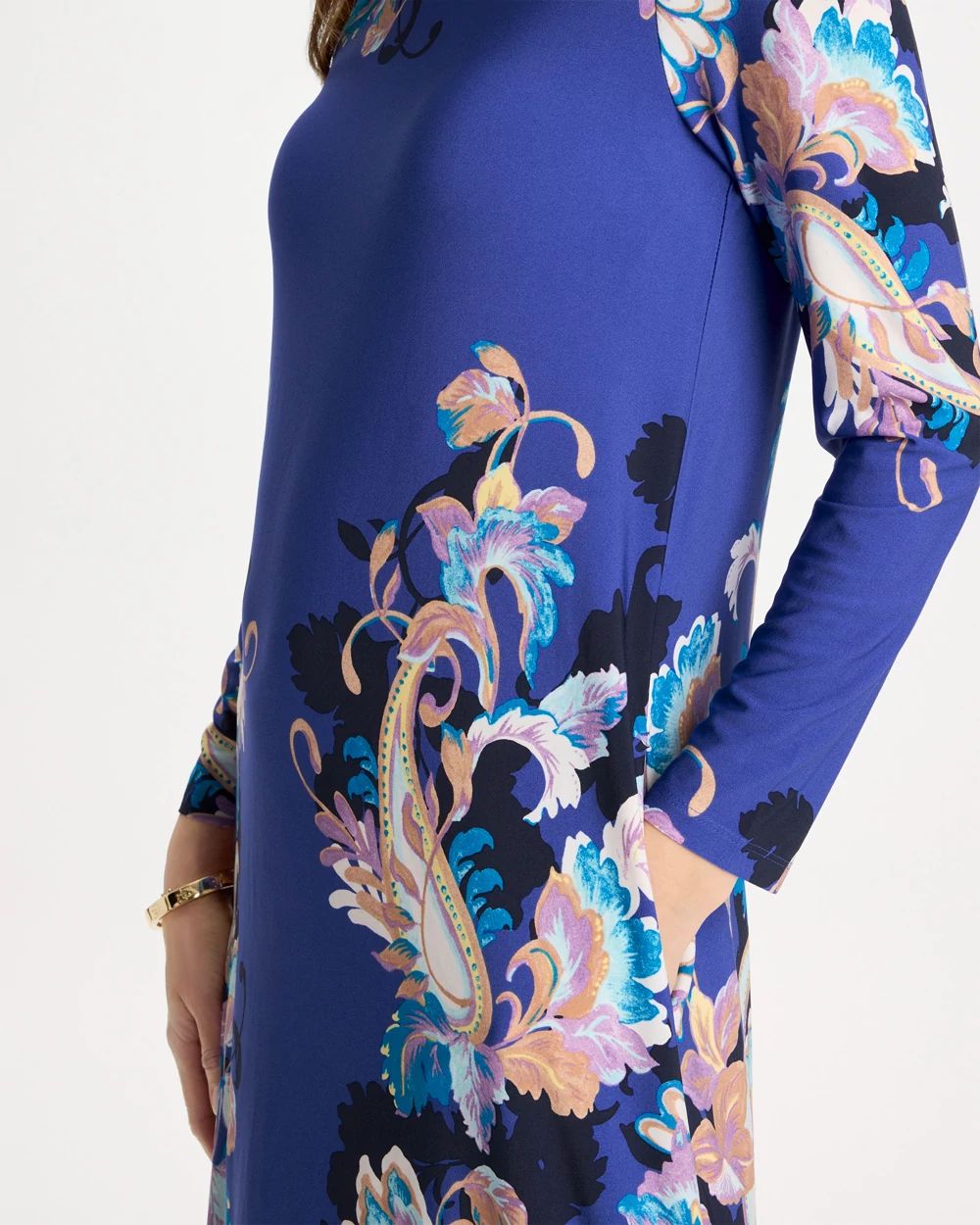 Jersey Knit Baroque Shift Dress