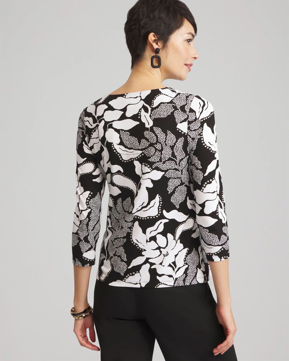 Touch of Cool™ Floral Square Neck Tee