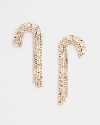 No Droop® Embellished Candy Cane Tassel Earrings