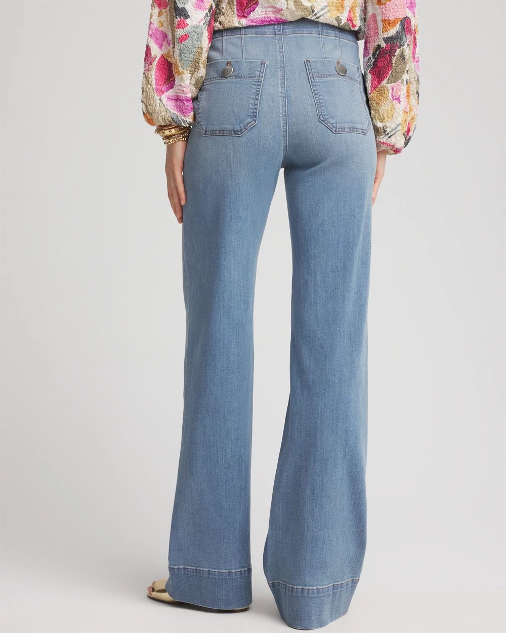 Petite Pull-On Wide-Leg Jeans