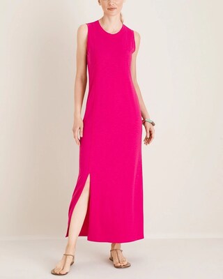 Cotton-Blend Slub Maxi Dress