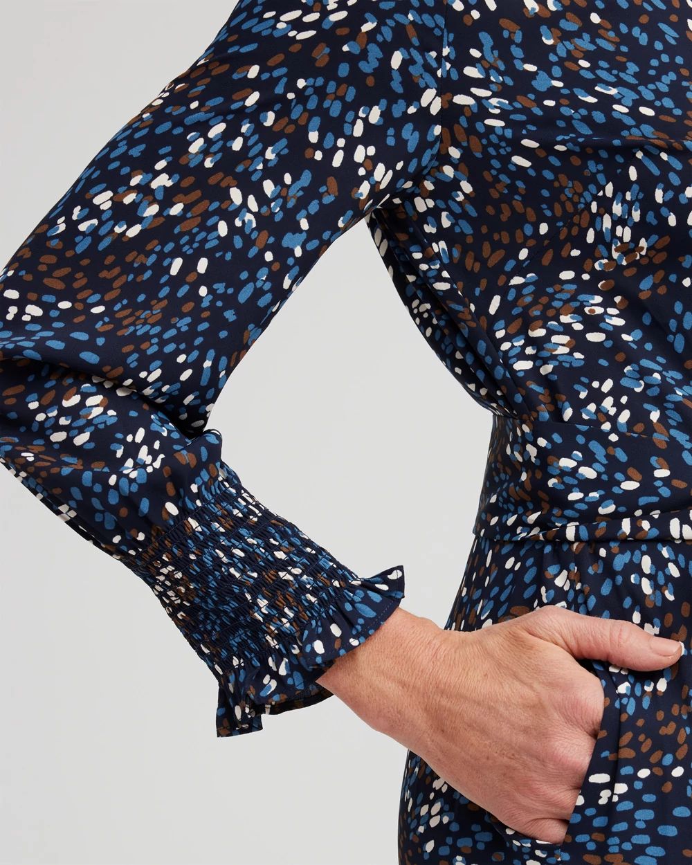 Dot Print Shirt Dress