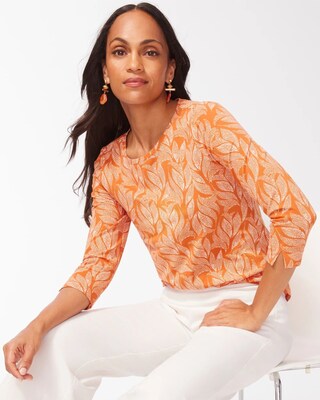 Foliage 3/4 Sleeve Perfect Tee