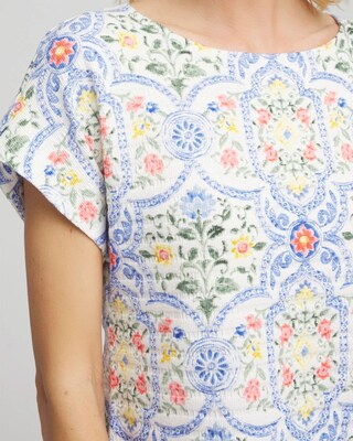 Modern Cap Sleeve Textured Tee click to view larger image.