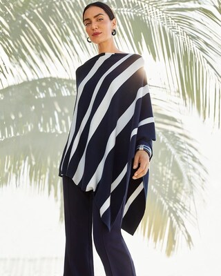 Nautical Striped Poncho