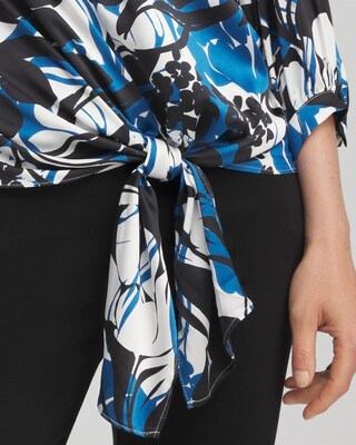 Floral Tie-Front Blouse click to view larger image.