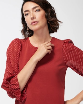 Chiffon Sleeve Top click to view larger image.