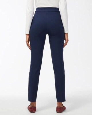 Bi-Stretch Front Seam Slit Ankle Pants click to view larger image.