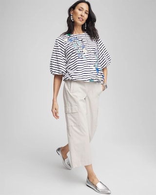 Cargo Straight Leg Cropped Pants