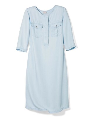 Lightwash Denim Shirt Dress