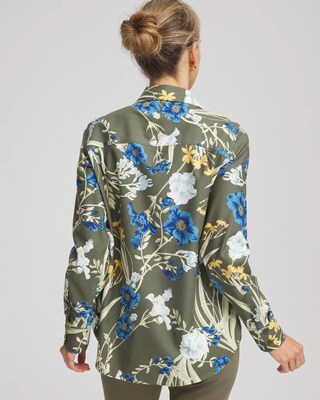 No Iron™ Printed Sateen Shirt click to view larger image.
