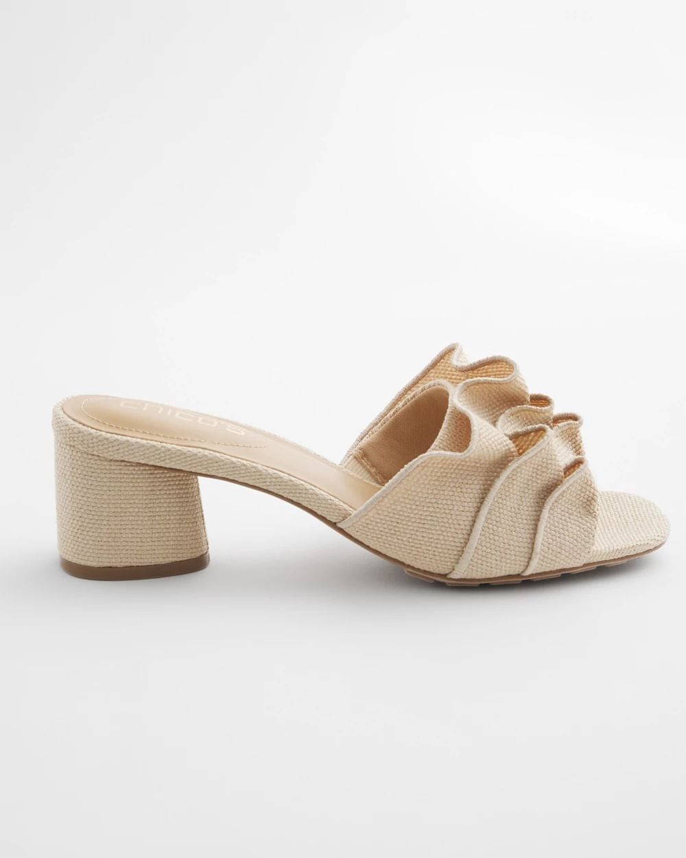 Raffia Ruffle Heels click to view larger image.