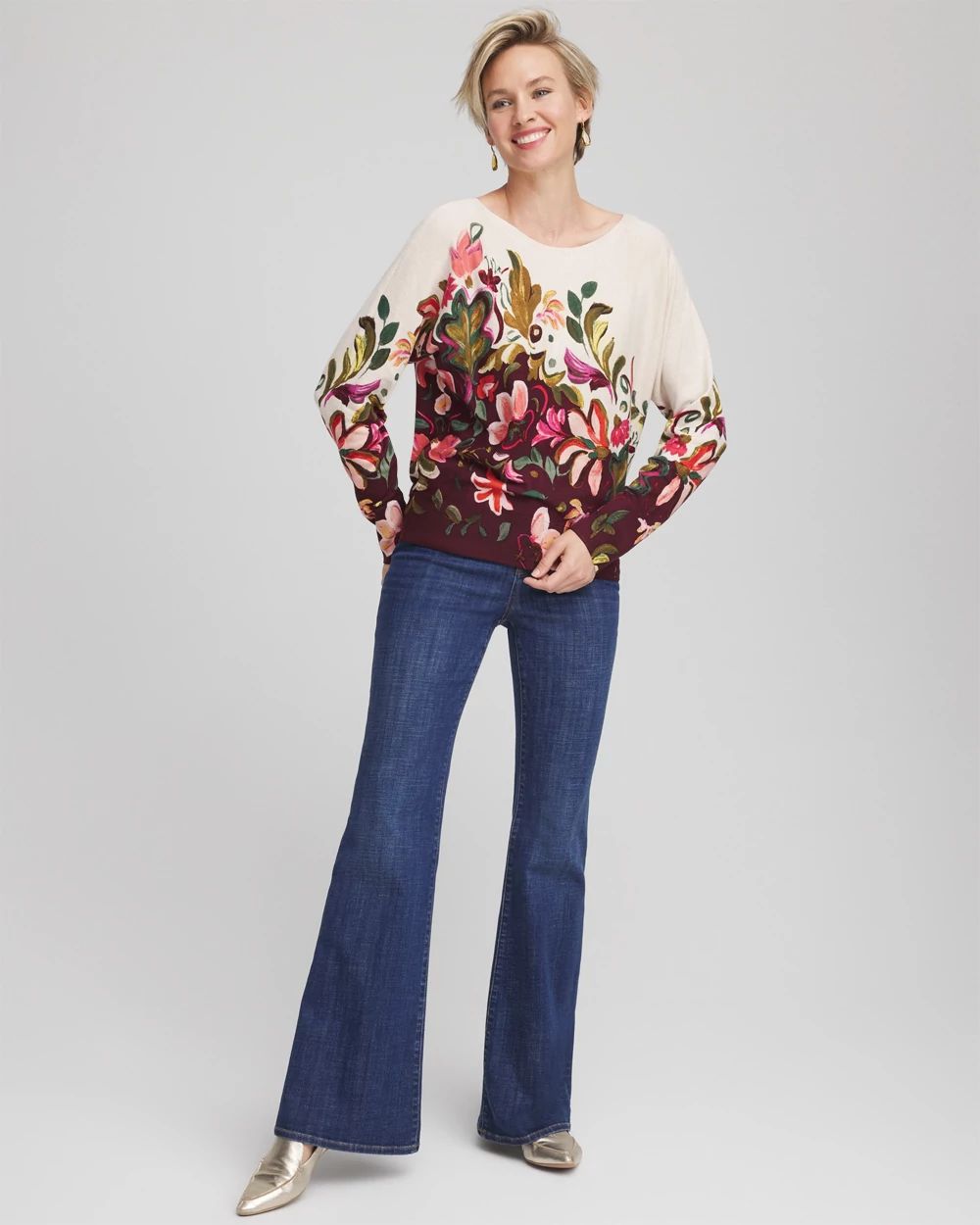 Ella Dolman Chianti Pullover Sweater click to view larger image.