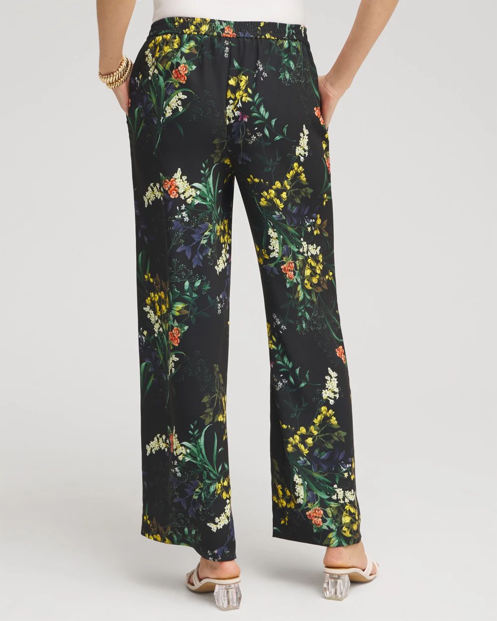Floral Wide Leg Soft Pants click to view larger image.
