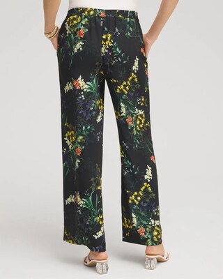 Floral Wide Leg Soft Pants click to view larger image.