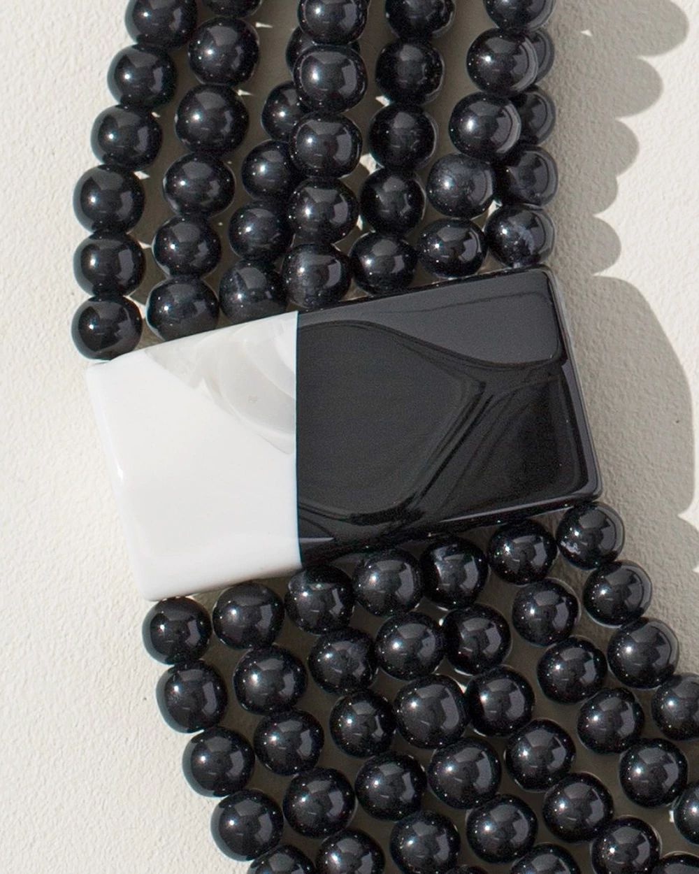 Black and White Multi-Strand Necklace