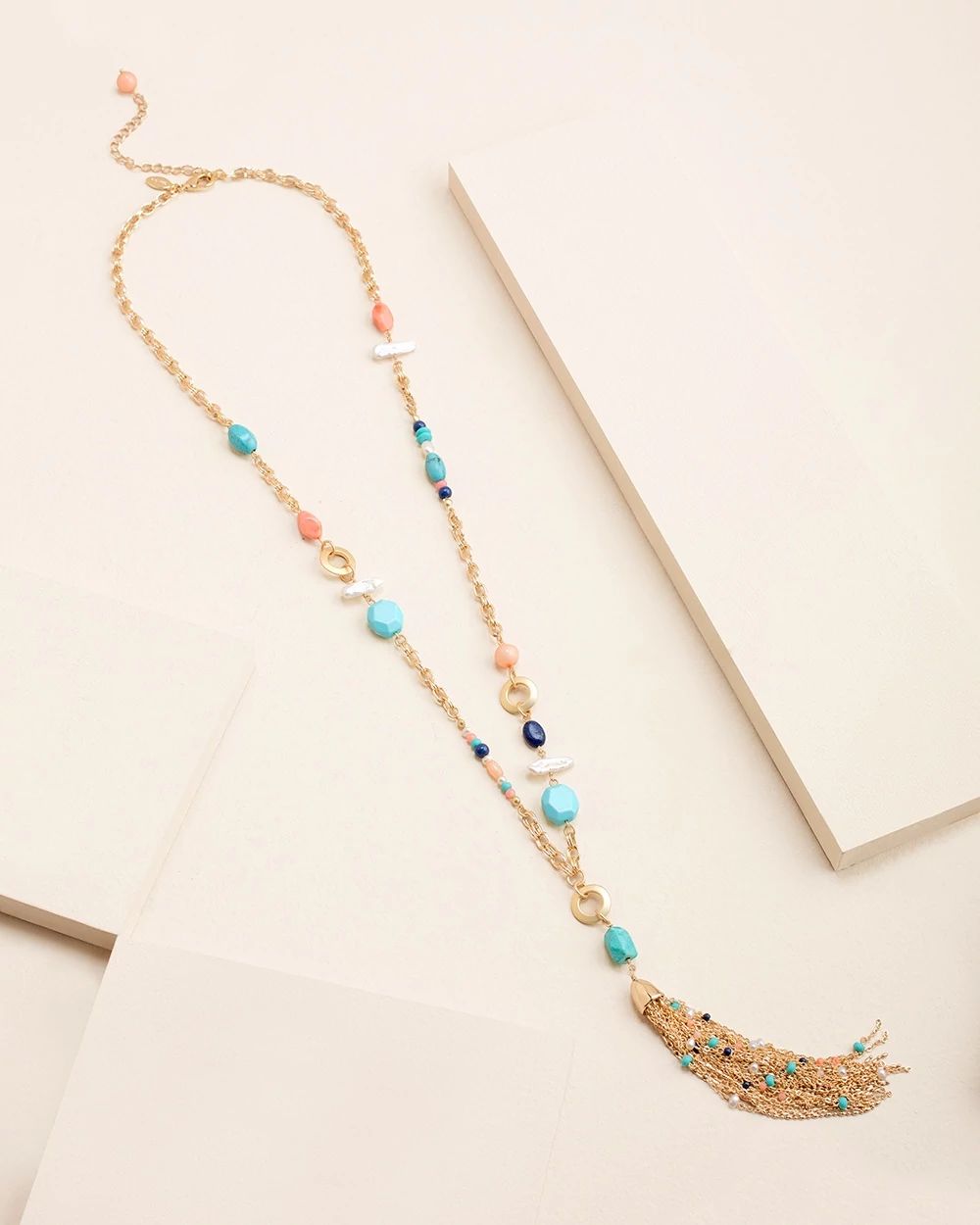 Beaded Tassel Necklace
