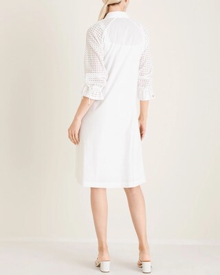 Eyelet-Sleeve Dress
