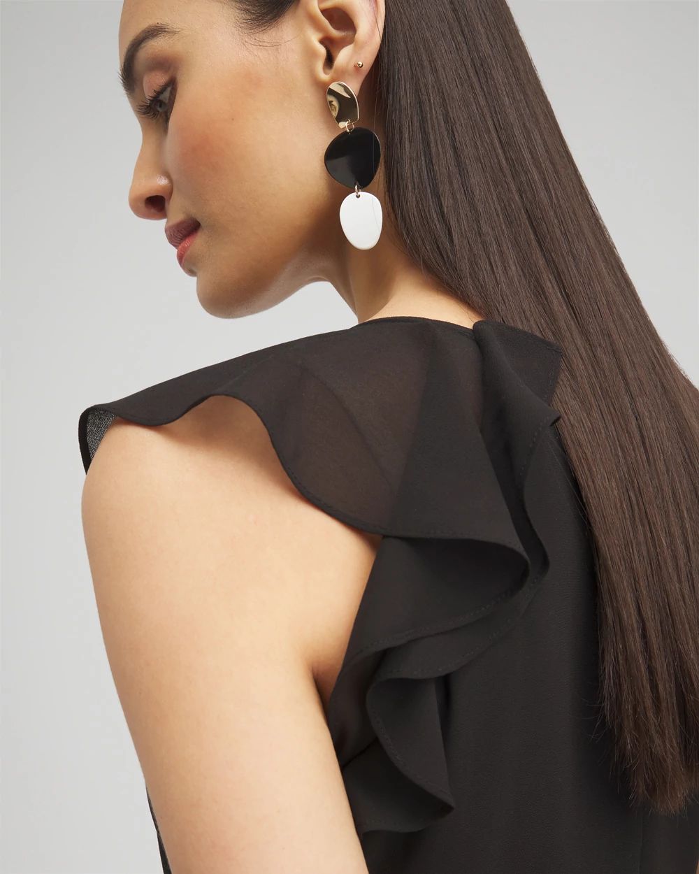 Chiffon Ruffle Midi Dress