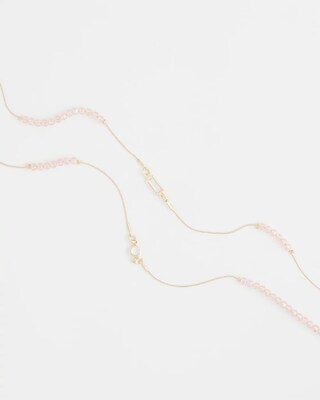 Pink Double-Strand Necklace click to view larger image.