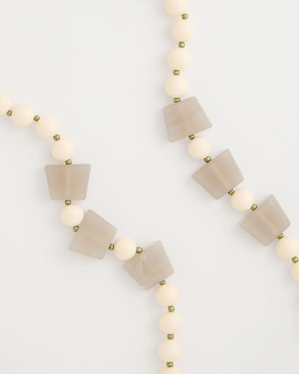 Long Geo Beaded Necklace click to view larger image.