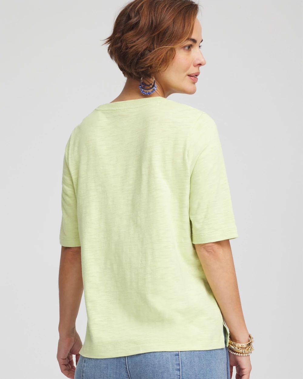 Slub Elbow-Sleeve Tee