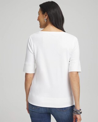 Jewel Neck Tee click to view larger image.