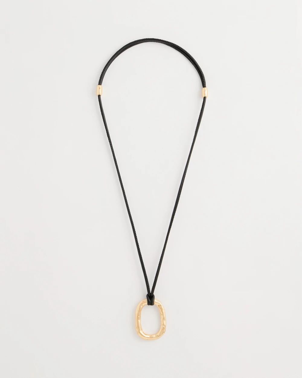 Adjustable Pendant Corded Necklace