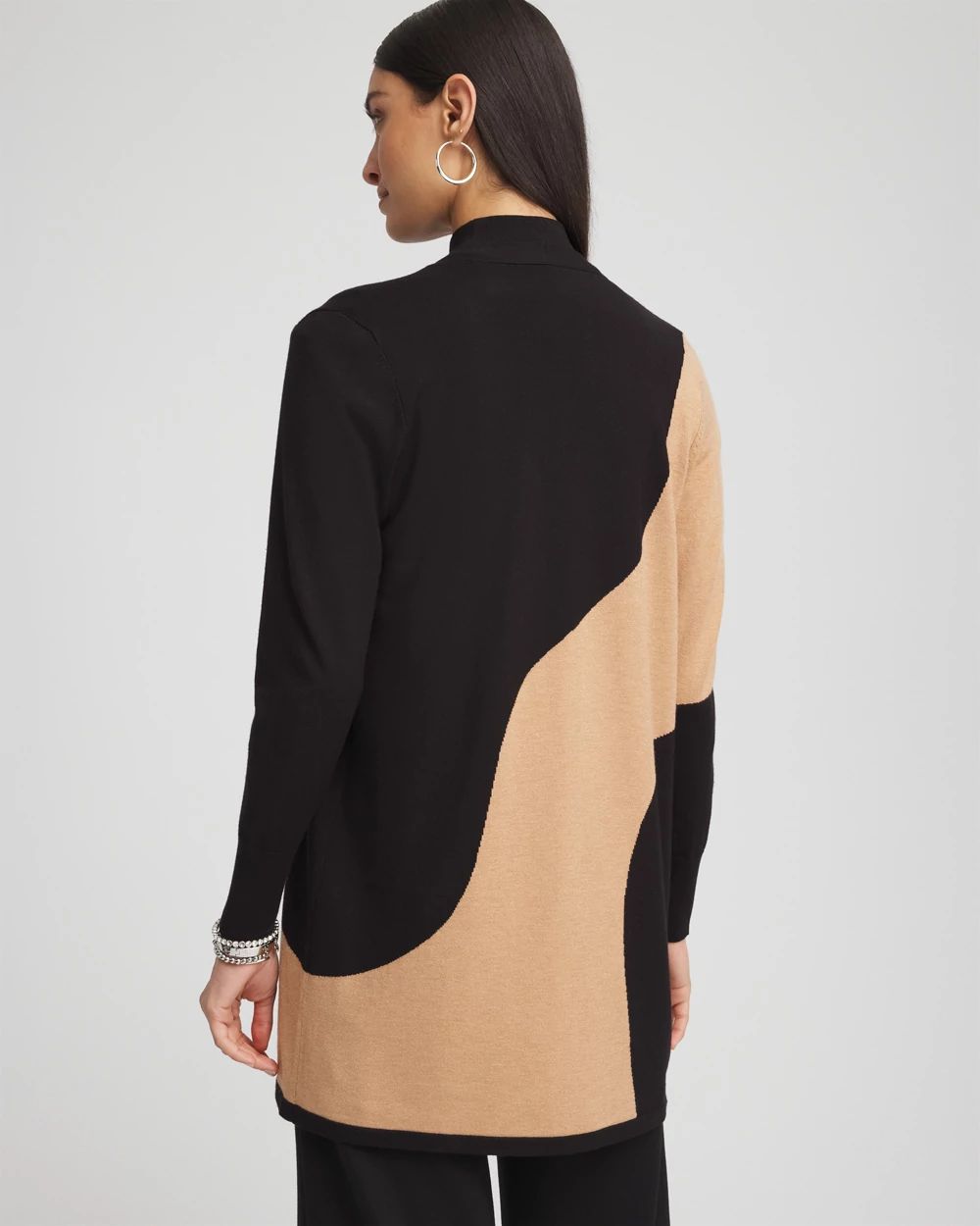 Intarsia Colorblock Cardigan