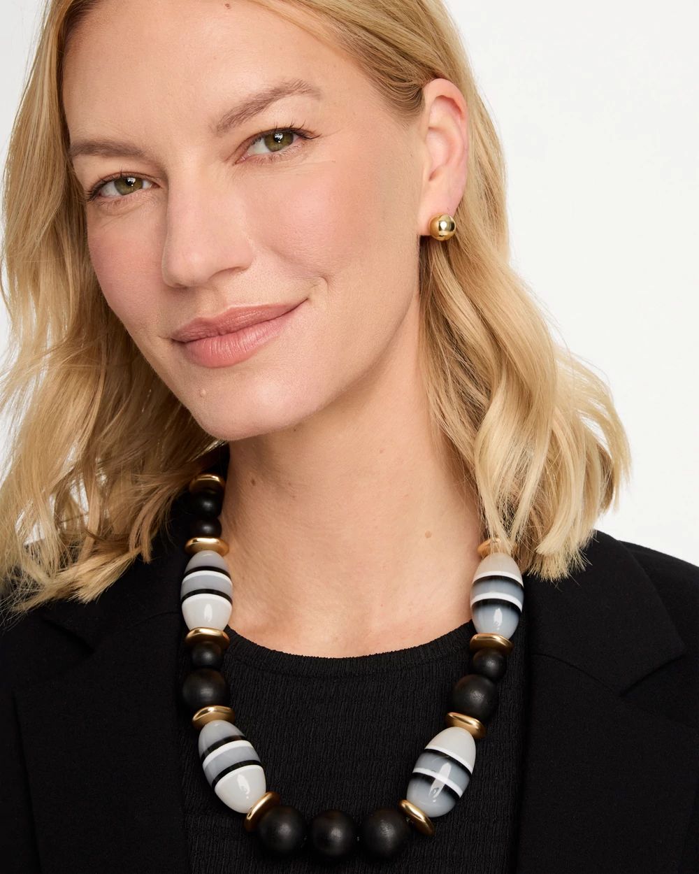 Neutral Single Strand Necklace click to view larger image.
