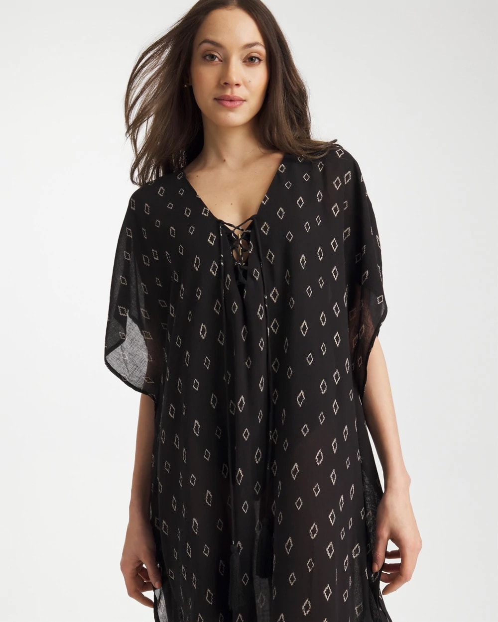 Printed Kaftan Swim Cover-Up