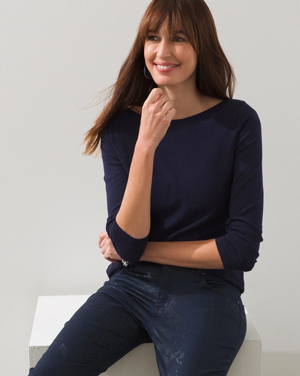 Bateau Neck Pullover Sweater