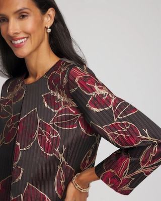 Travelers™ Collection Jacquard Foiled Floral Jacket click to view larger image.
