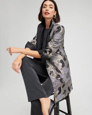 Travelers Collection Floral Jacquard Jacket