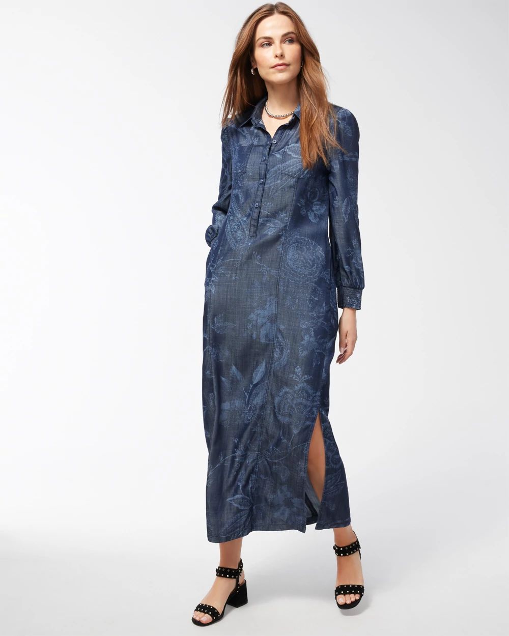 Tencel Floral Shirt Dress