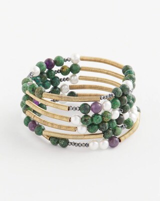Beaded Coil Bracelet click to view larger image.