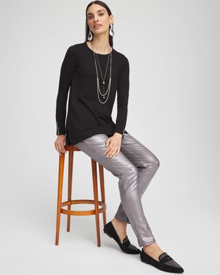 Embellished Crew Neck Sweater Tunic click to view larger image.