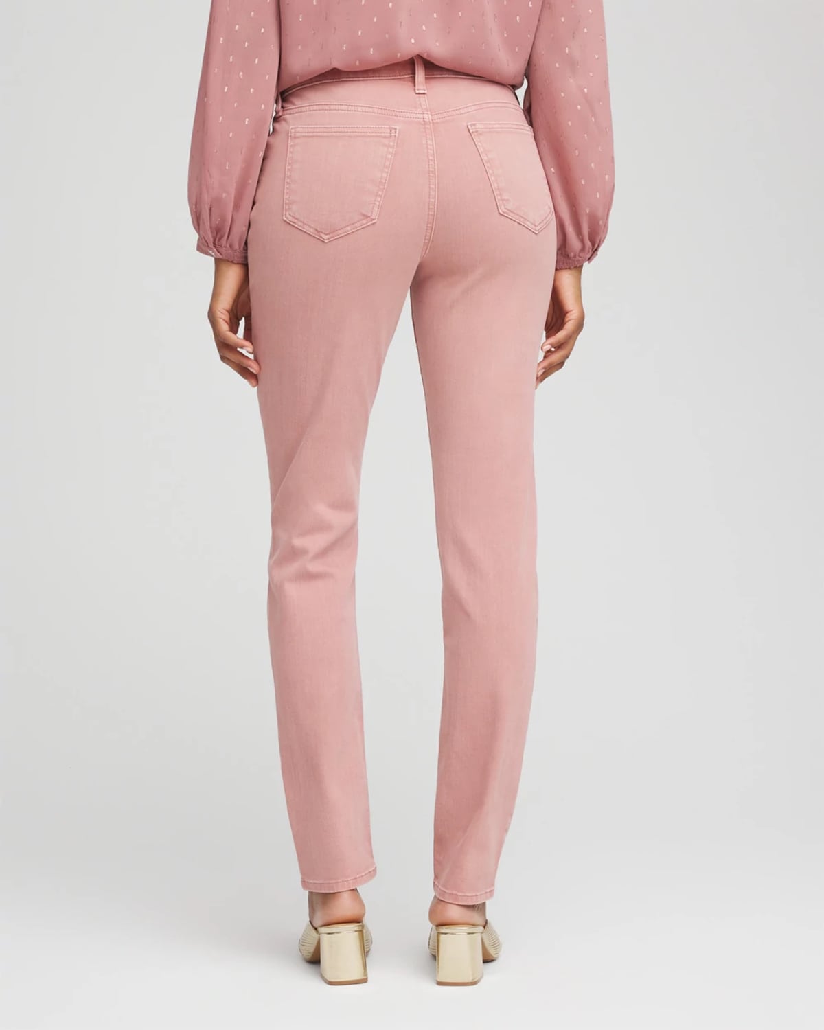 Chico's Girlfriend Slim Ankle Jeans In Dusty Rose In Pink