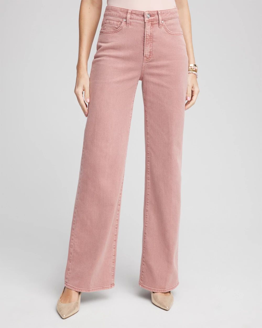 Petite High Rise Wide Leg Jeans