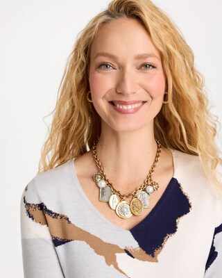 Chico's Originals Travel The World Charm Necklace click to view larger image.