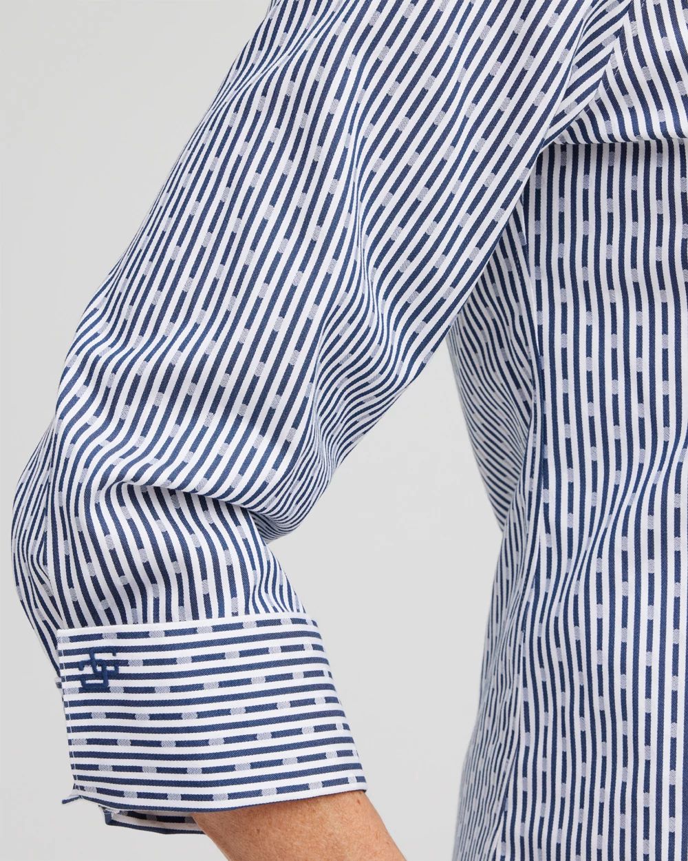 No Iron™ Stretch Dot Stripe Shirt