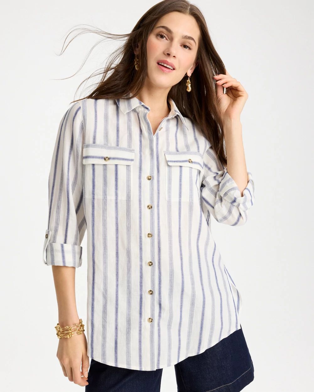 Linen-Cotton Utility Tunic