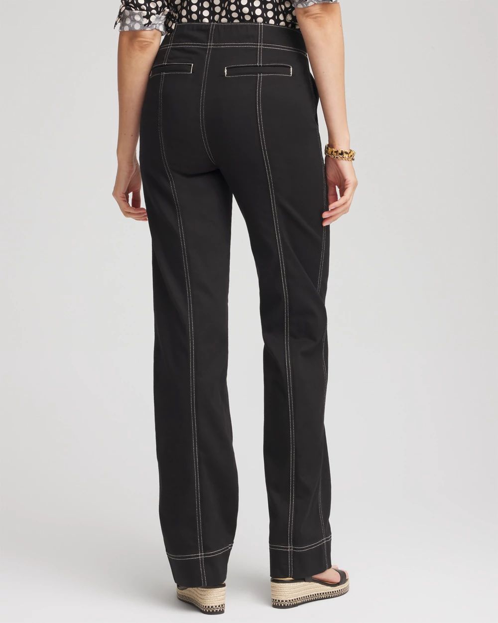 Pull-On Wide-Leg Jeans